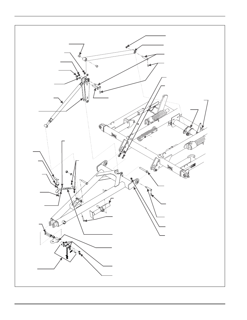 Figure 3-1: hitch installation (w/o weights) | Landoll 2131 Wing Coulter Chisel User Manual | Page 38 / 98