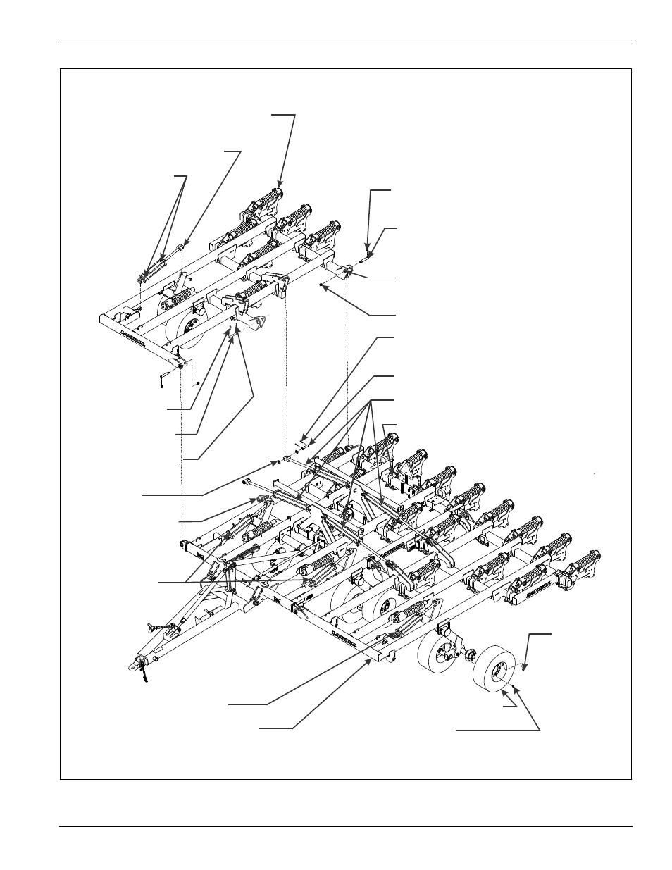 Figure 3-6: wing frame installation | Landoll 2131 Wing Coulter Chisel User Manual | Page 45 / 98