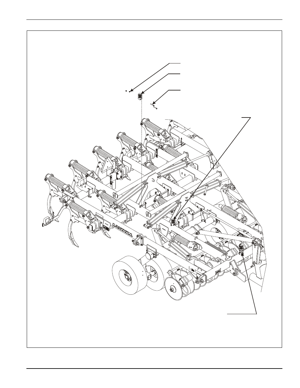 Figure 3-11: shank and shovel installation | Landoll 2131 Wing Coulter Chisel User Manual | Page 55 / 98