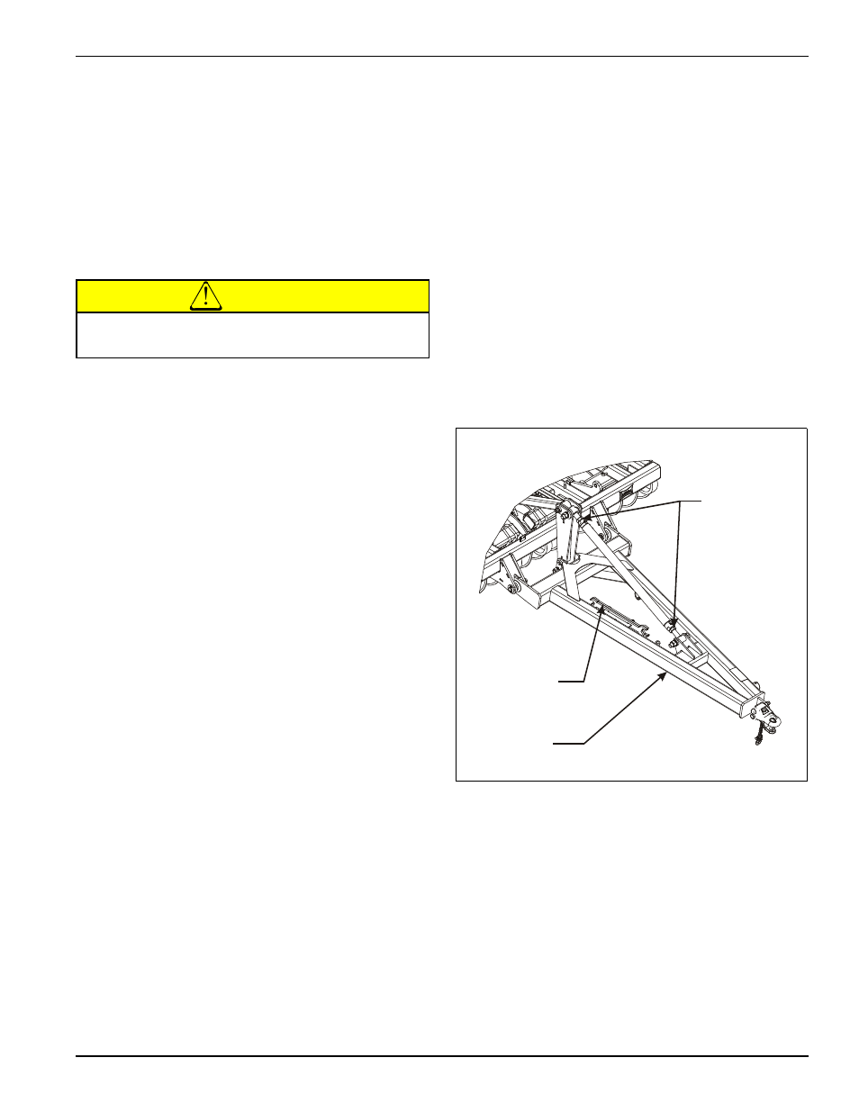 Field operation, Leveling (front-to-rear), Figure 4-7: radius rod leveling adjustment | Caution | Landoll 2131 Wing Coulter Chisel User Manual | Page 83 / 98