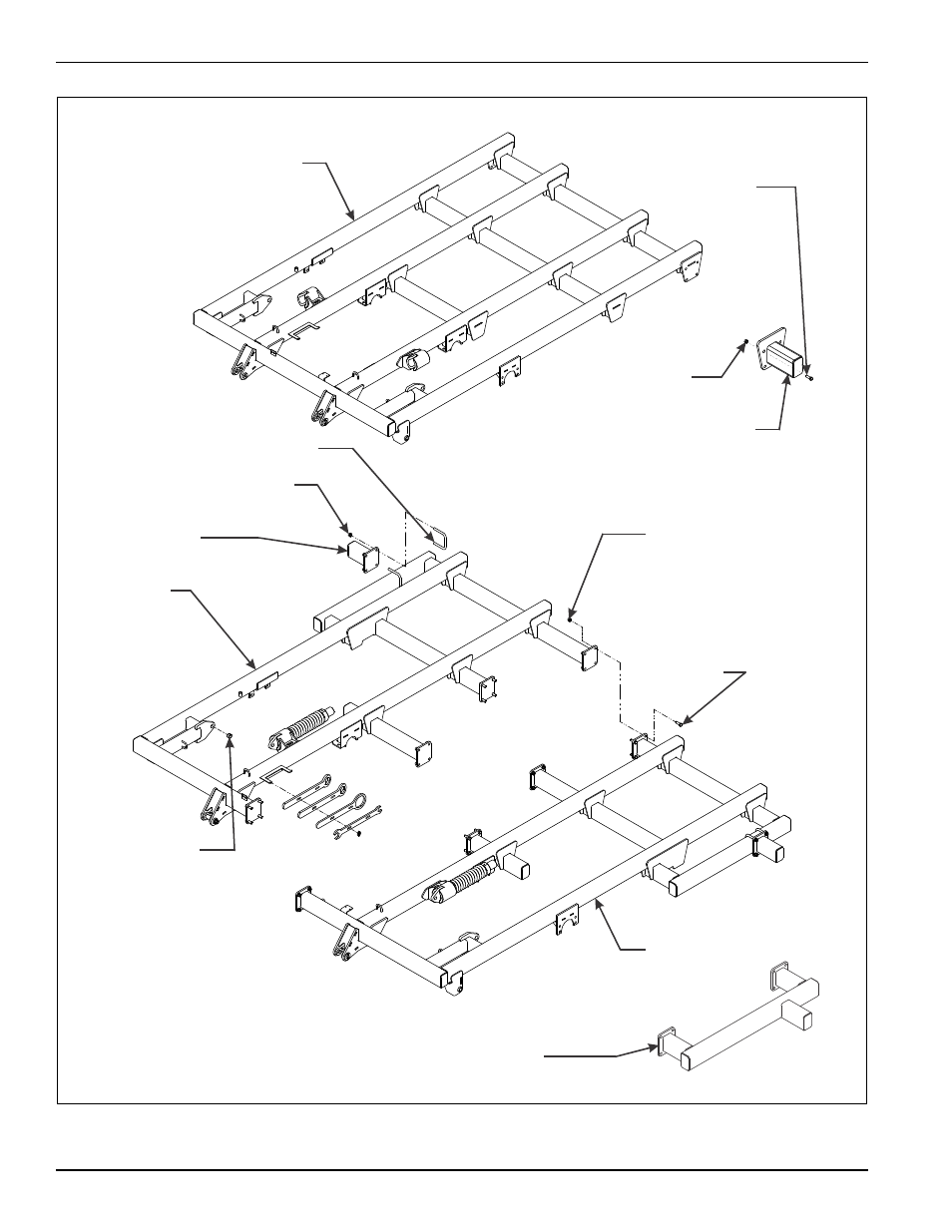 Figure 3-1: frame and extension installation | Landoll 2111 Coulter Chisel User Manual | Page 34 / 86