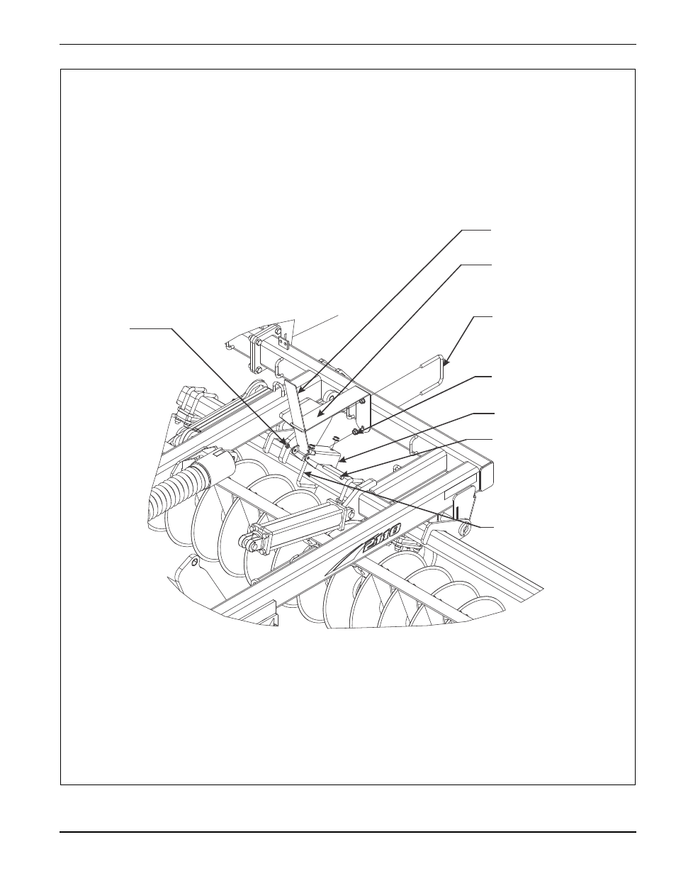 Figure 3-9: depth gauge installation | Landoll 2111 Coulter Chisel User Manual | Page 49 / 86