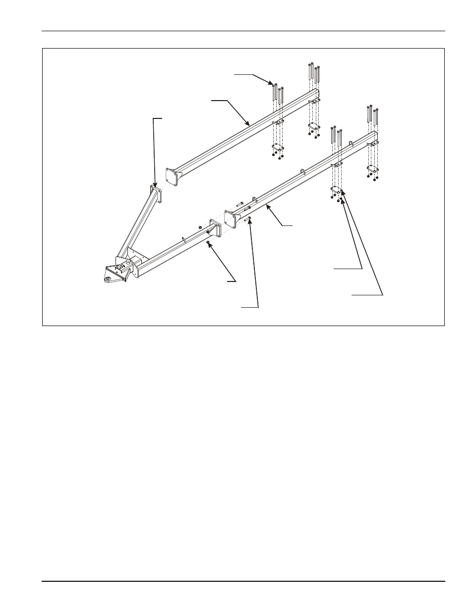 Figure 3-20: rear tow hitch installation (option), Rear tow hitch installation (option) | Landoll 2111 Coulter Chisel User Manual | Page 59 / 86