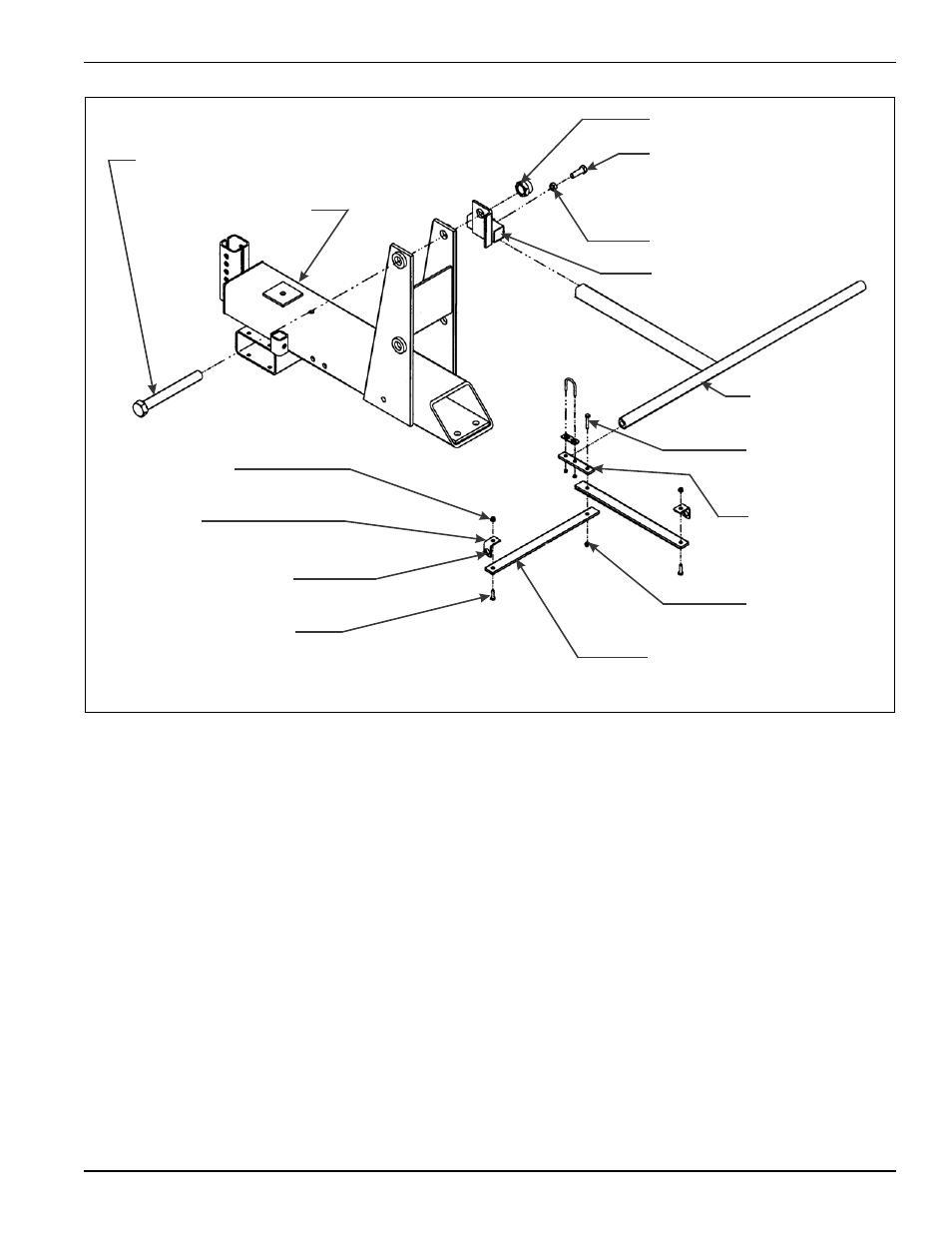 Figure 3-9: spray nozzle mount installation, Spray nozzle mount attachment | Landoll 2000 Series Row Crop Cultivator User Manual | Page 21 / 42