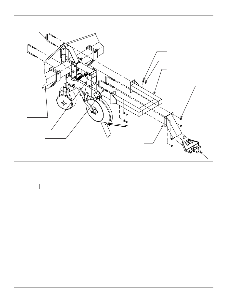 Figure 3-10: nurse tank hitch installation, Nurse tank hitch assembly | Landoll 2000 Series Row Crop Cultivator User Manual | Page 22 / 42