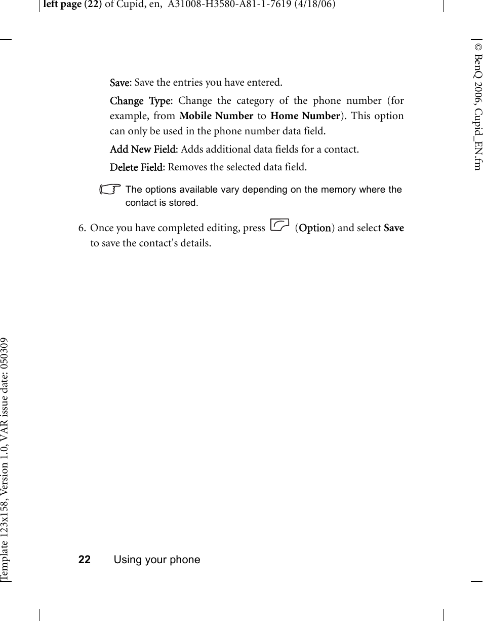 BenQ-Siemens CL71 User Manual | Page 41 / 114