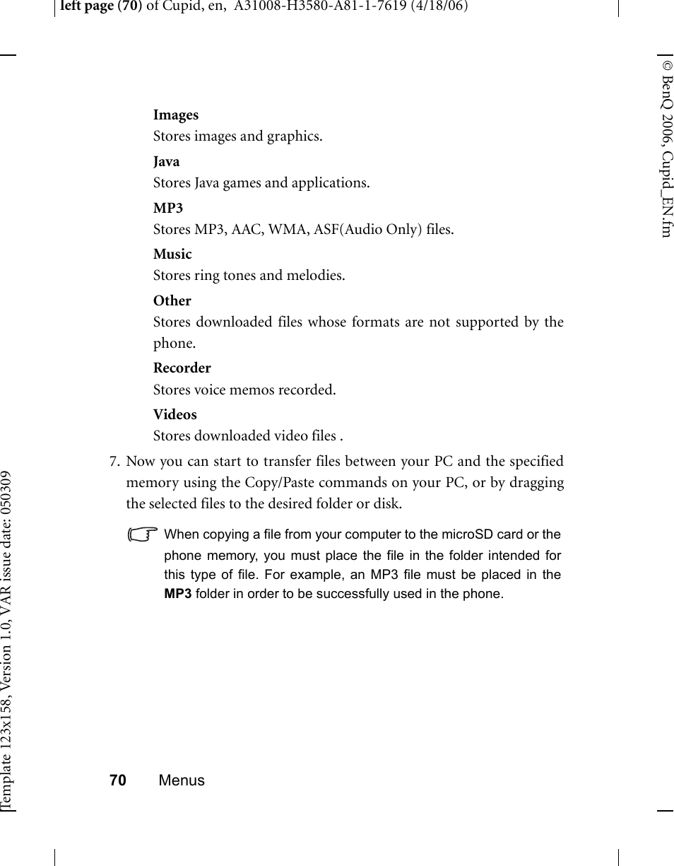 BenQ-Siemens CL71 User Manual | Page 89 / 114
