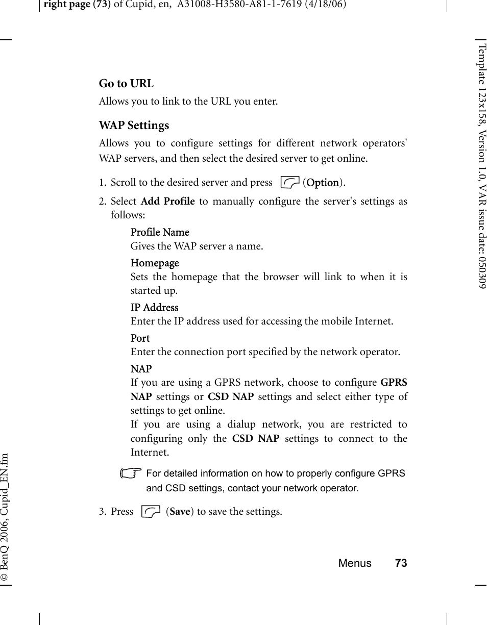 BenQ-Siemens CL71 User Manual | Page 92 / 114