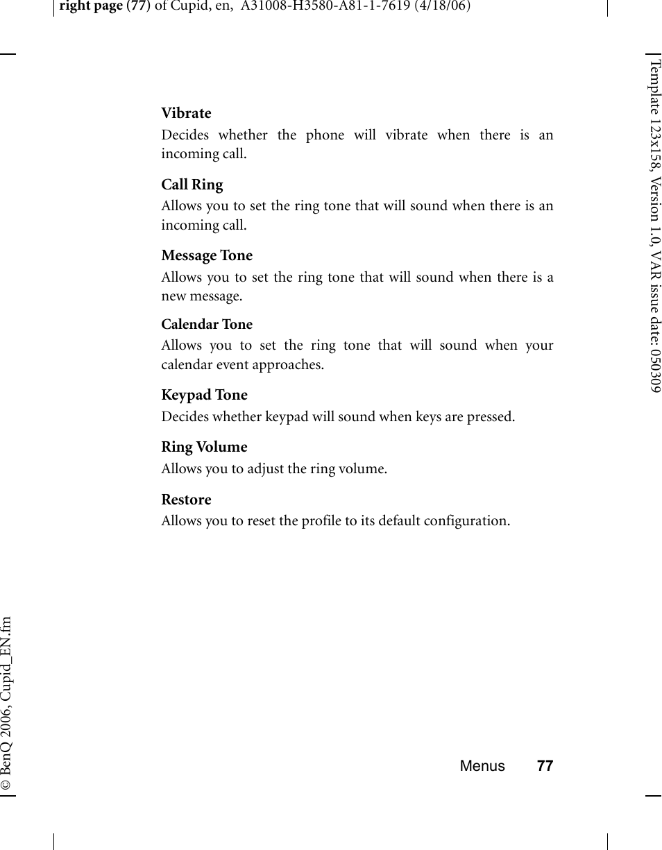 BenQ-Siemens CL71 User Manual | Page 96 / 114