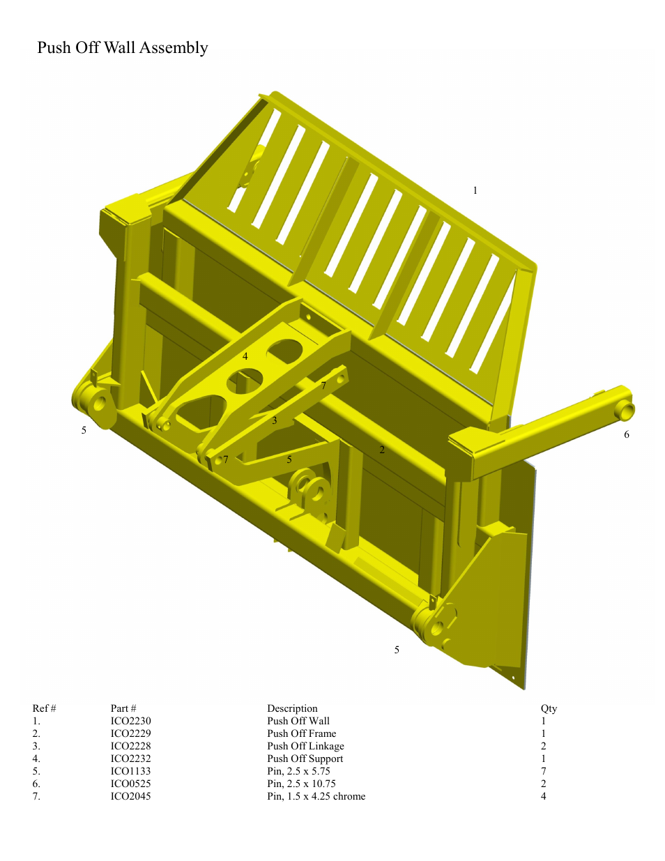 Push off wall assembly | Landoll ICON AG-10 User Manual | Page 19 / 39