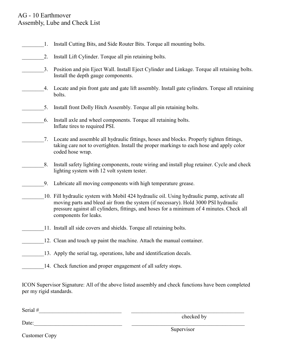 Landoll ICON AG-10 User Manual | Page 36 / 39