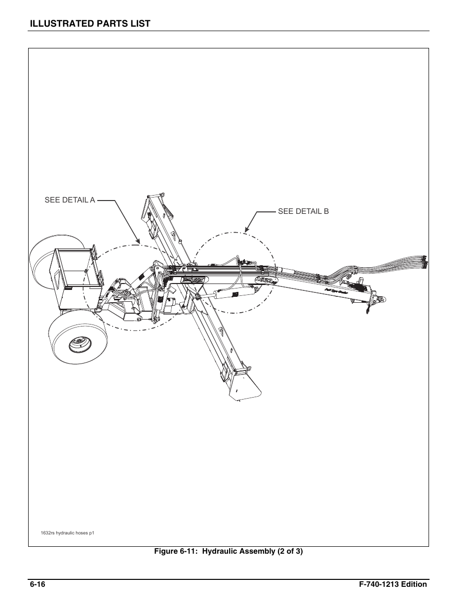 Figure 6-11: hydraulic assembly (2 of 3) | Landoll ICON 1632RS Grader User Manual | Page 40 / 64