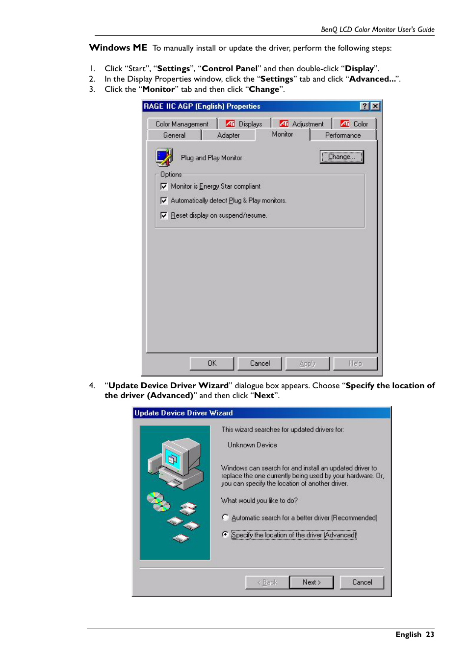 BenQ FP591 User Manual | Page 24 / 53