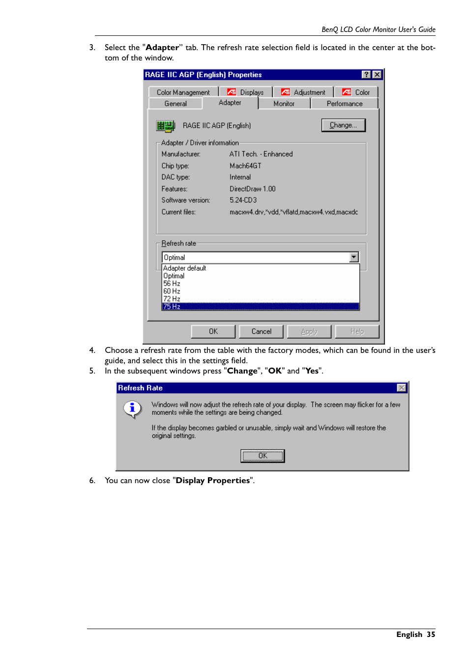 BenQ FP591 User Manual | Page 36 / 53
