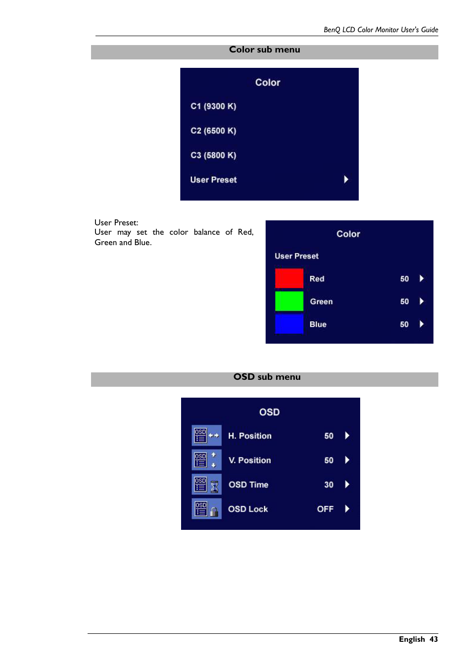 BenQ FP591 User Manual | Page 44 / 53