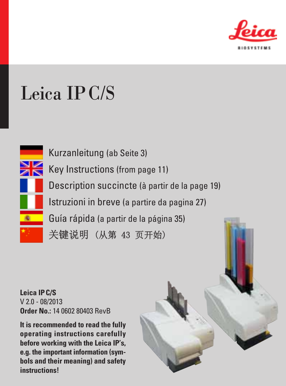 Leica Biosystems IPS User Manual | 52 pages