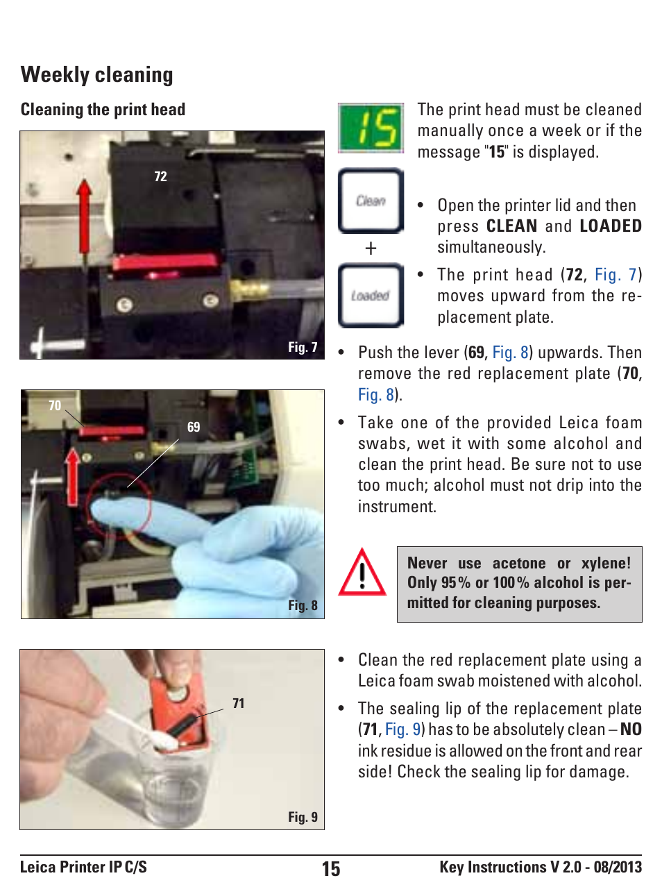 Weekly cleaning | Leica Biosystems IPS User Manual | Page 15 / 52
