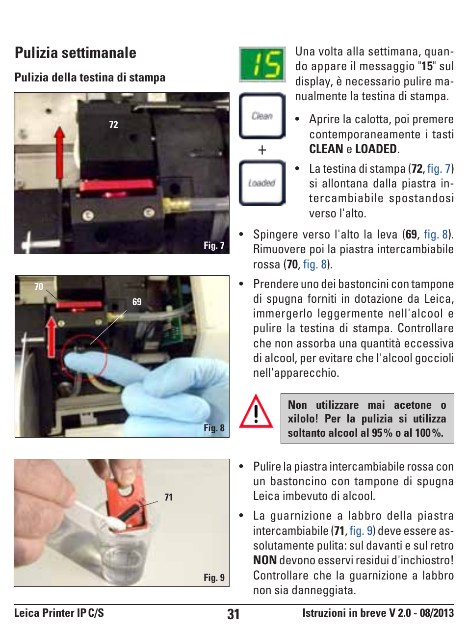Pulizia settimanale | Leica Biosystems IPS User Manual | Page 31 / 52