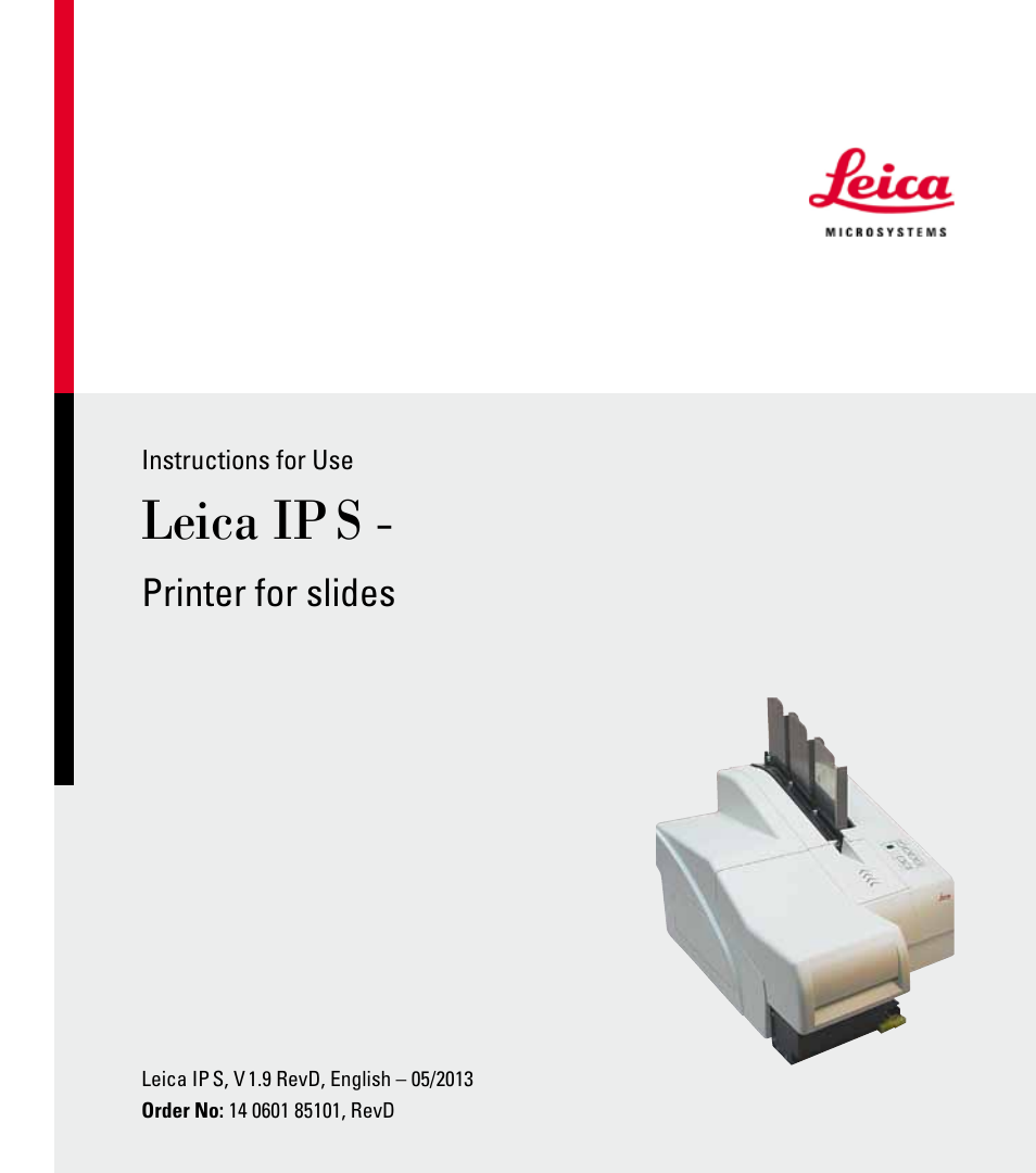 Leica Biosystems IPS User Manual | 70 pages