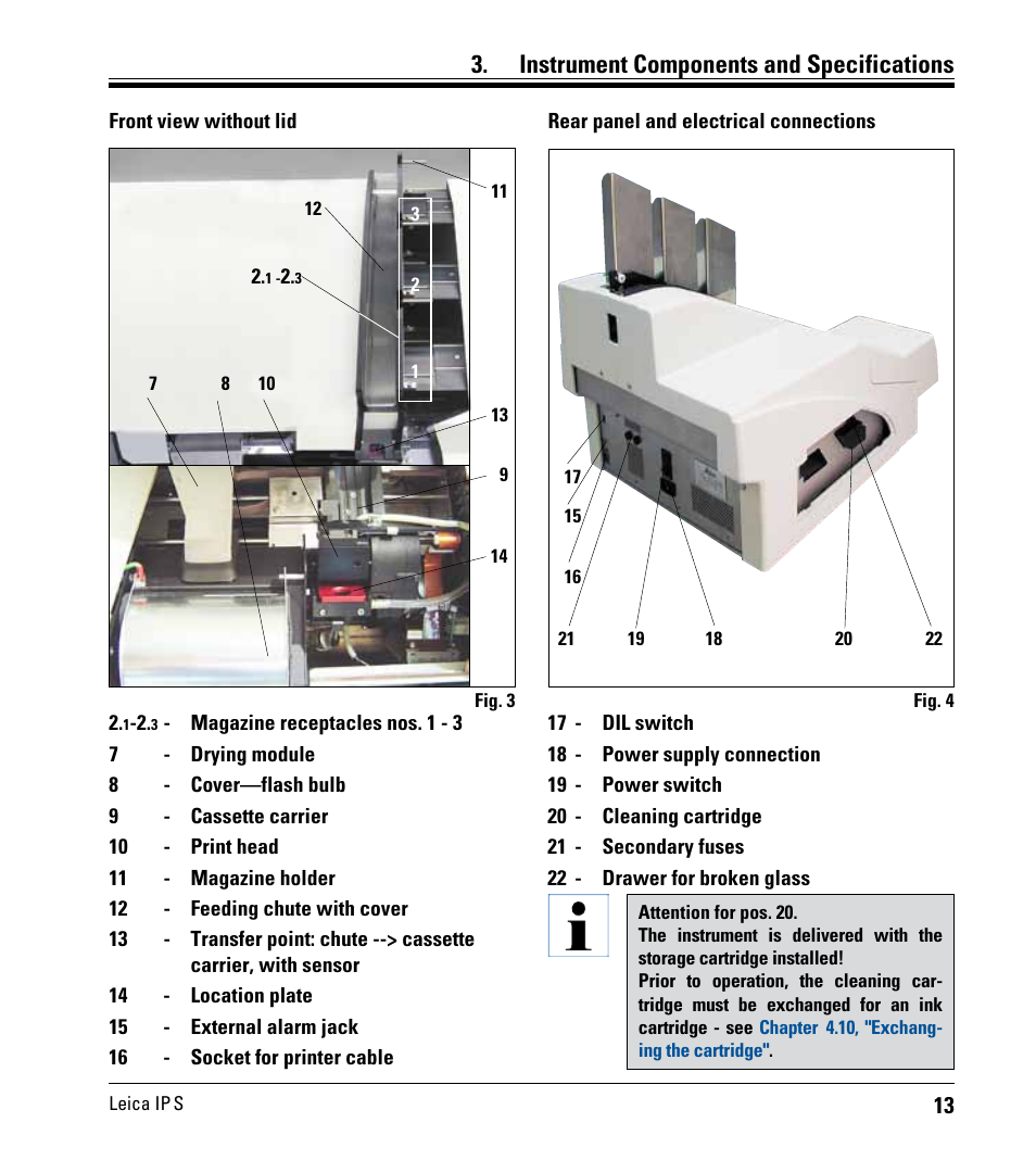 Instrument components and specifications | Leica Biosystems IPS User Manual | Page 15 / 70