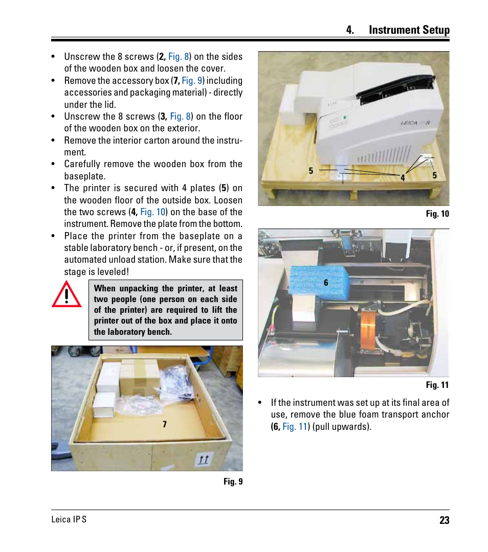Instrument setup | Leica Biosystems IPS User Manual | Page 25 / 70