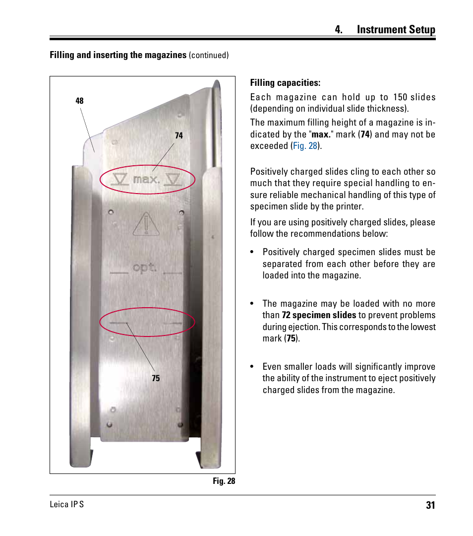Instrument setup | Leica Biosystems IPS User Manual | Page 33 / 70