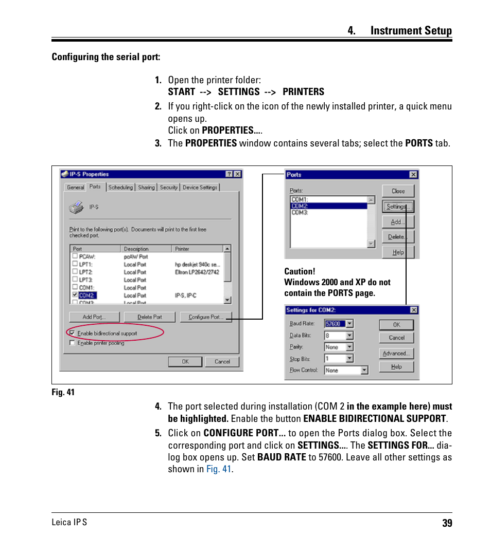 Instrument setup | Leica Biosystems IPS User Manual | Page 41 / 70