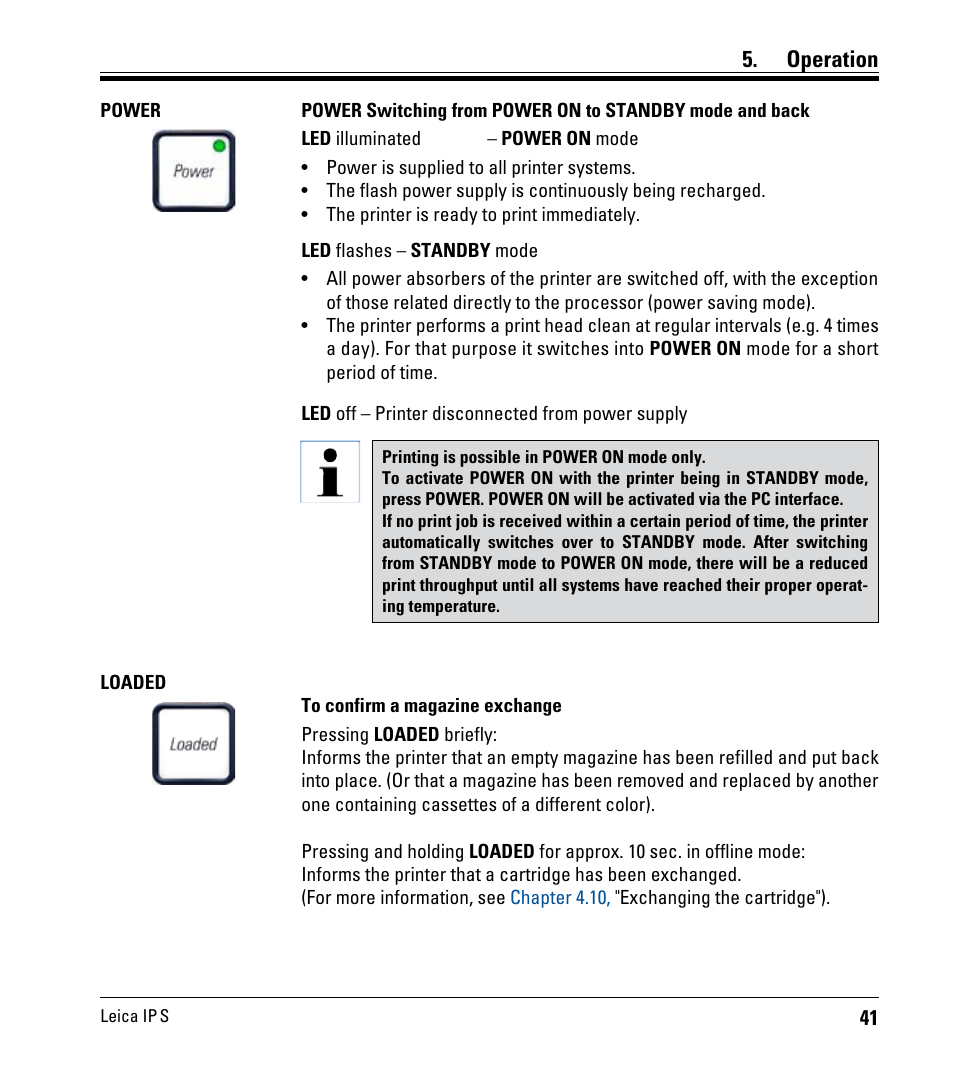 Operation | Leica Biosystems IPS User Manual | Page 43 / 70