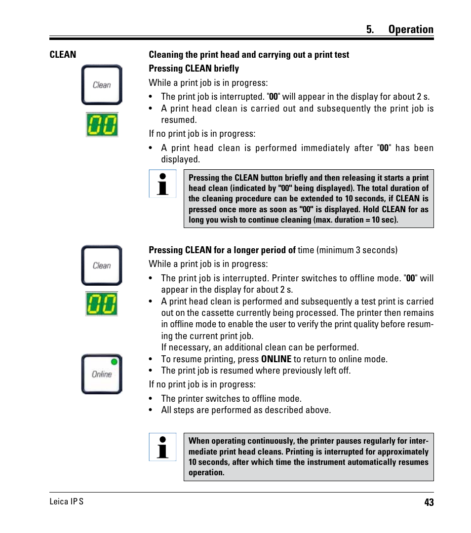 Operation | Leica Biosystems IPS User Manual | Page 45 / 70