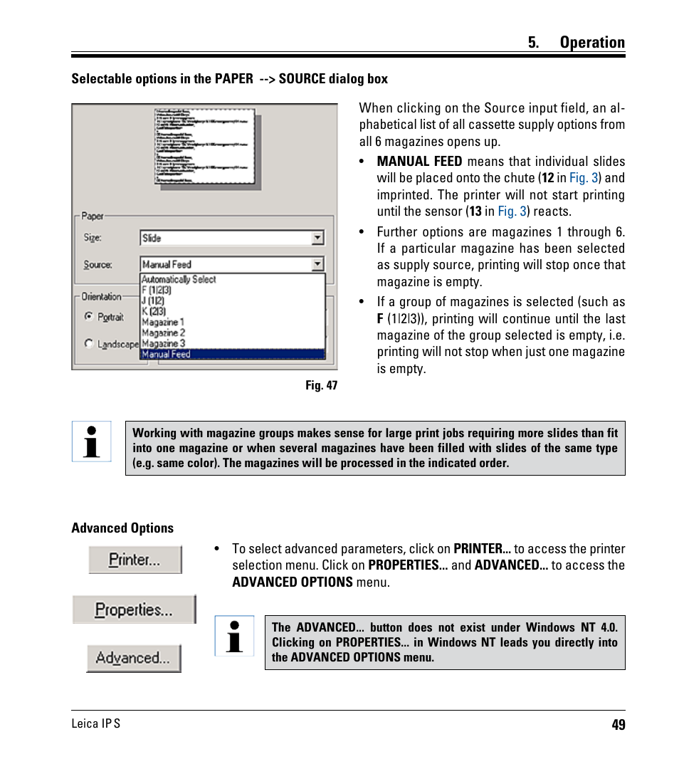Operation | Leica Biosystems IPS User Manual | Page 51 / 70