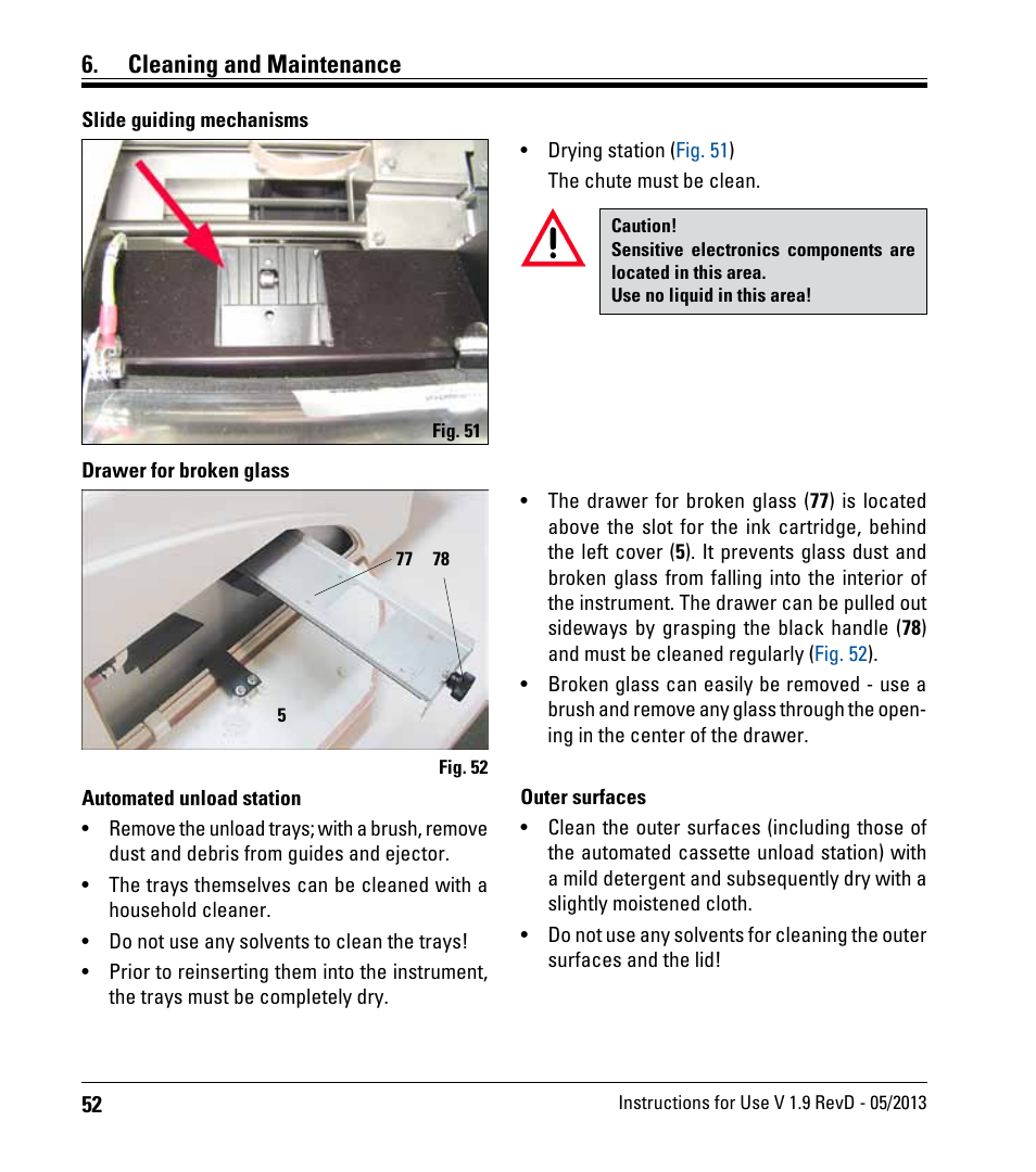 Cleaning and maintenance | Leica Biosystems IPS User Manual | Page 54 / 70