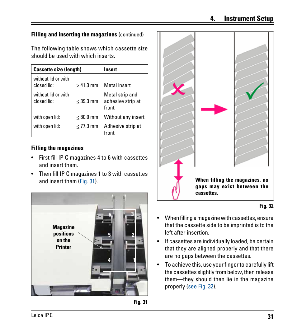 Instrument setup | Leica Biosystems IPC User Manual | Page 33 / 72