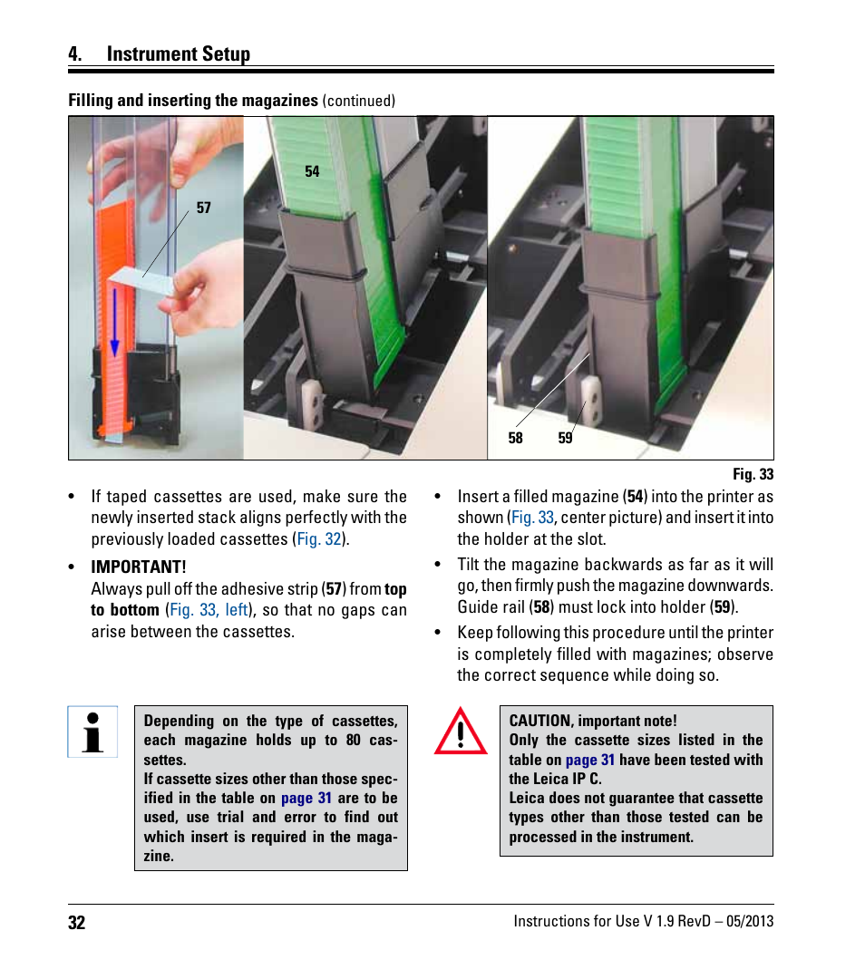 Instrument setup | Leica Biosystems IPC User Manual | Page 34 / 72