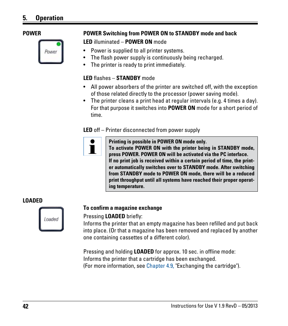 Operation | Leica Biosystems IPC User Manual | Page 44 / 72