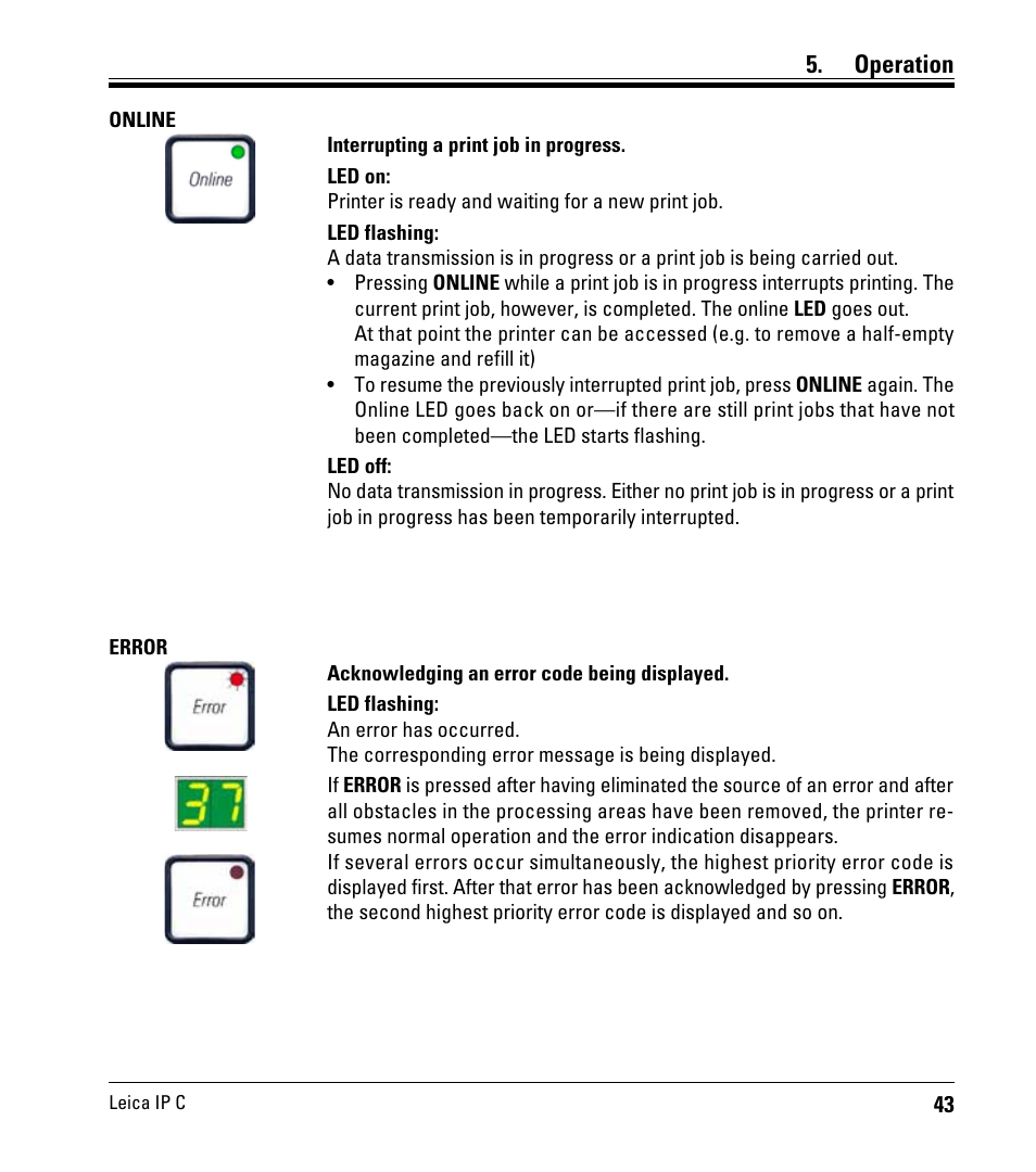 Operation | Leica Biosystems IPC User Manual | Page 45 / 72