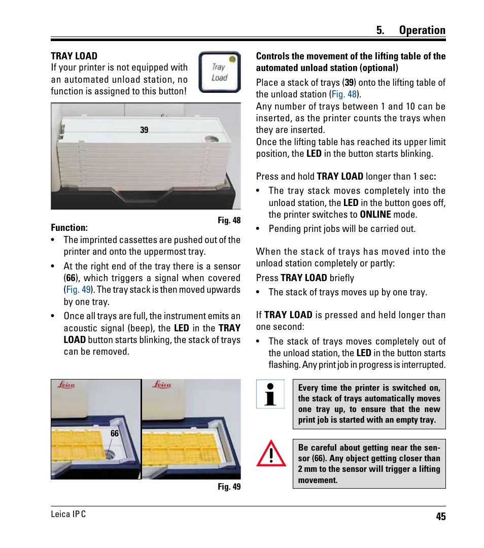 Operation | Leica Biosystems IPC User Manual | Page 47 / 72