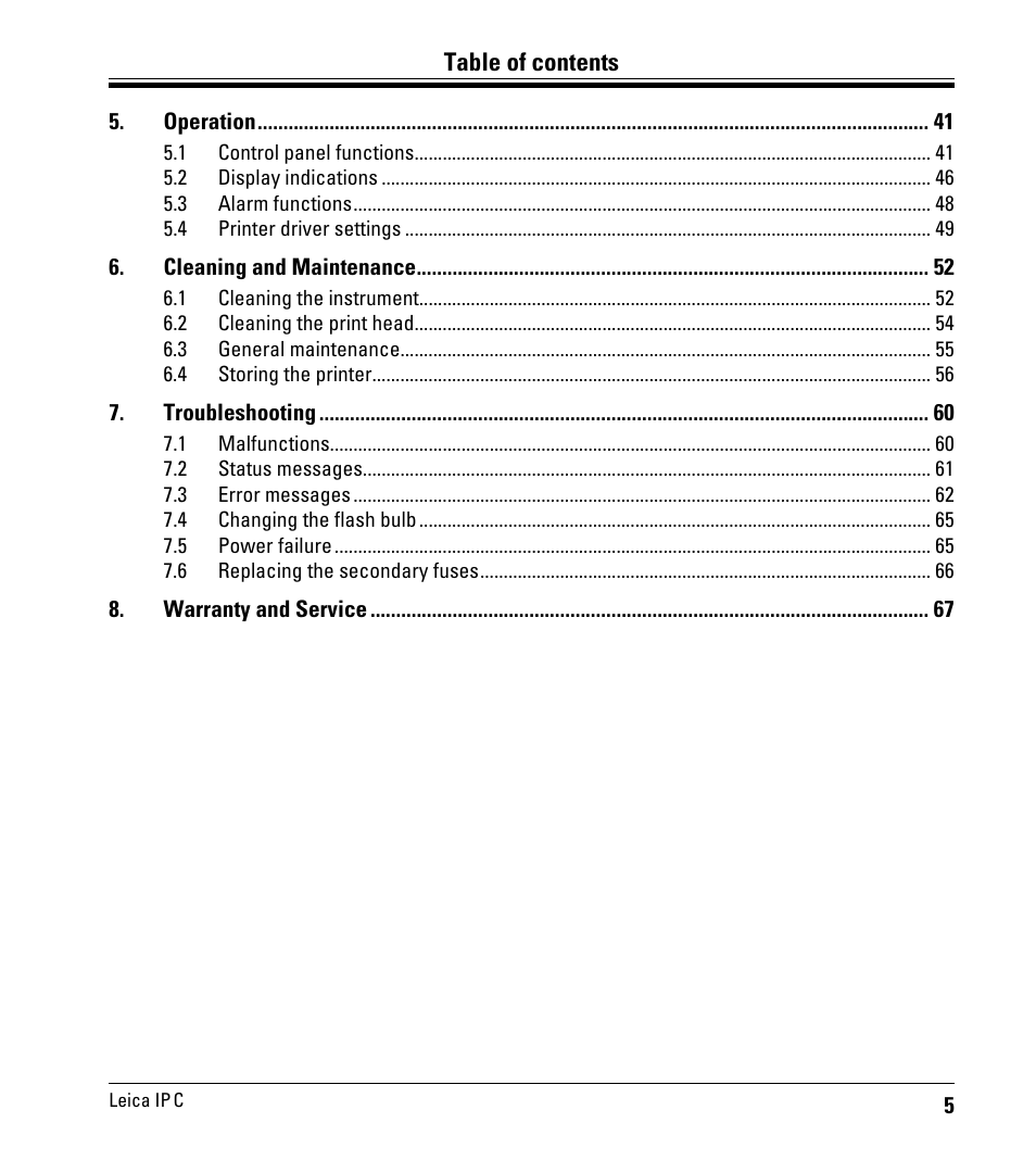 Leica Biosystems IPC User Manual | Page 7 / 72