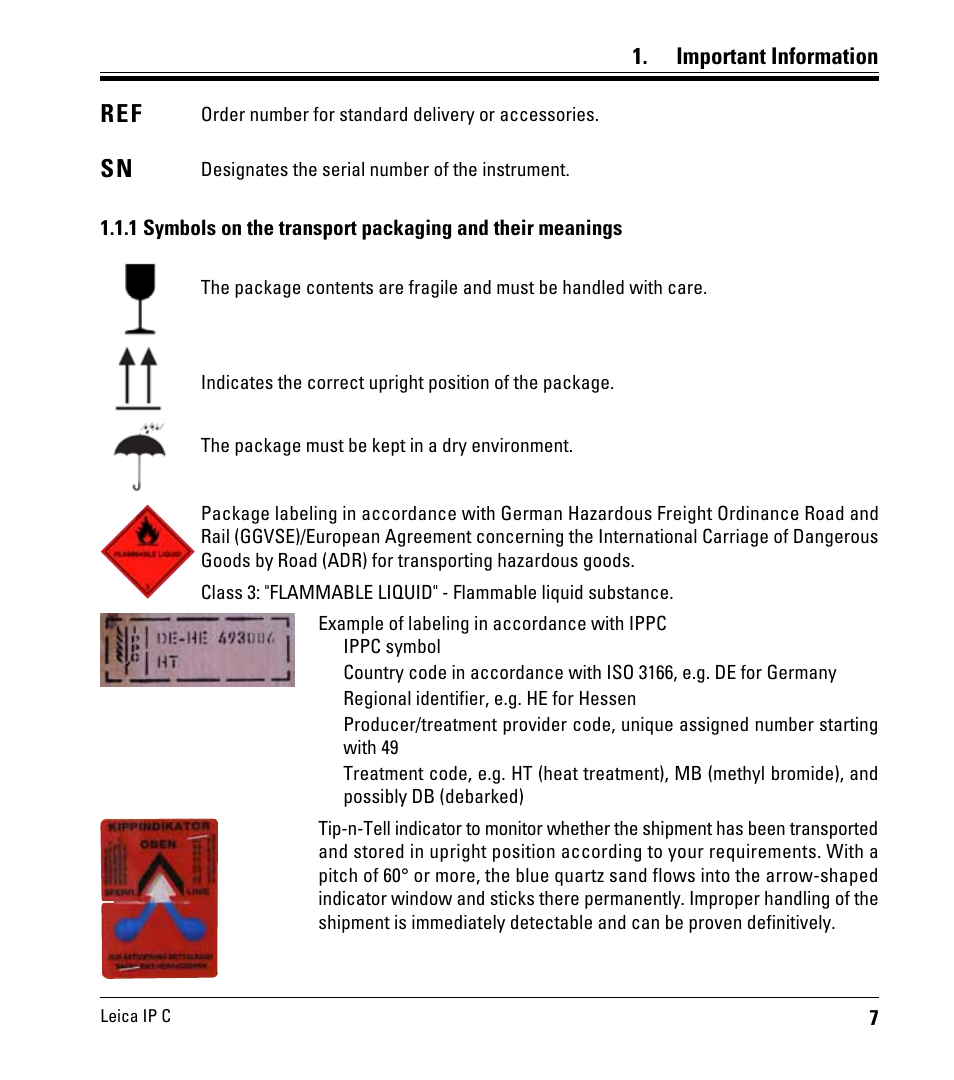 Ref sn | Leica Biosystems IPC User Manual | Page 9 / 72
