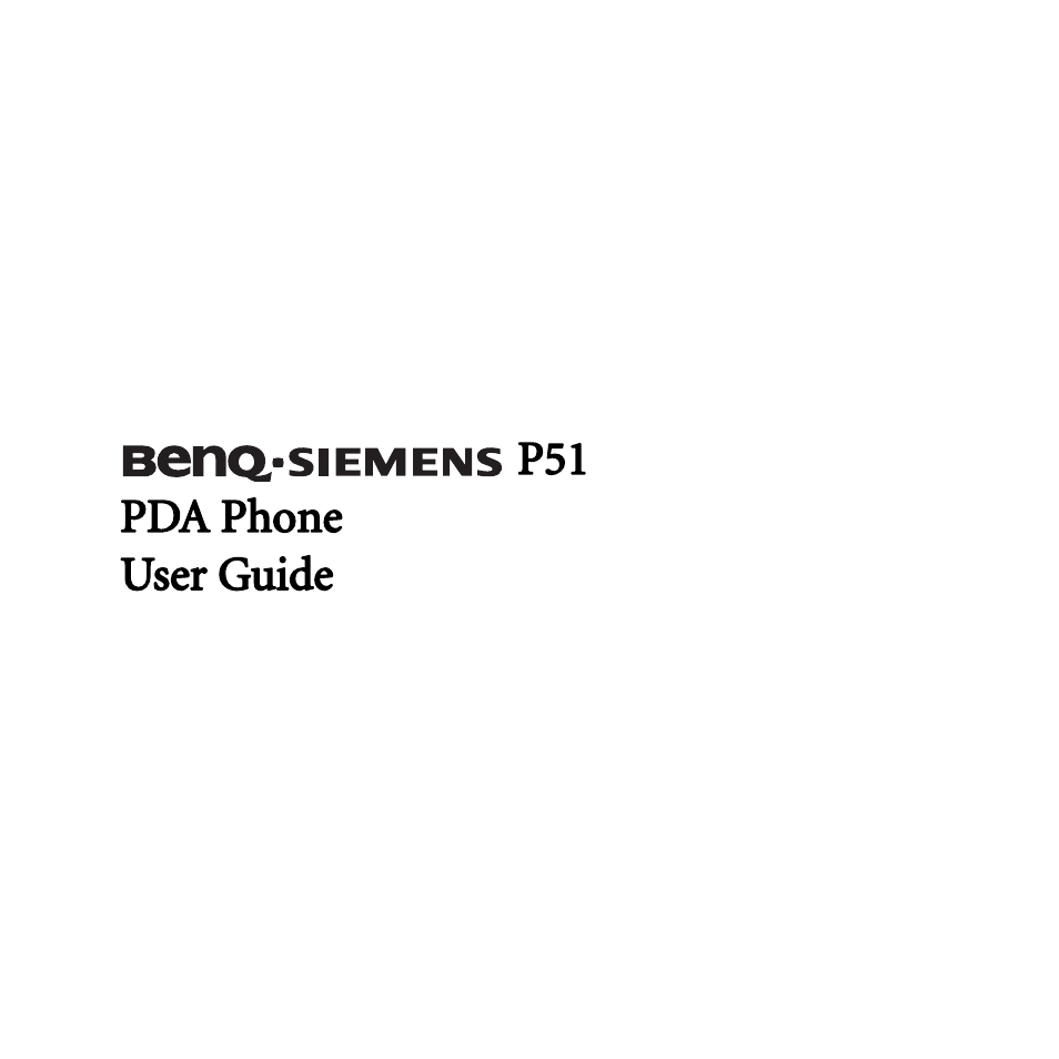 BenQ P51 User Manual | 104 pages