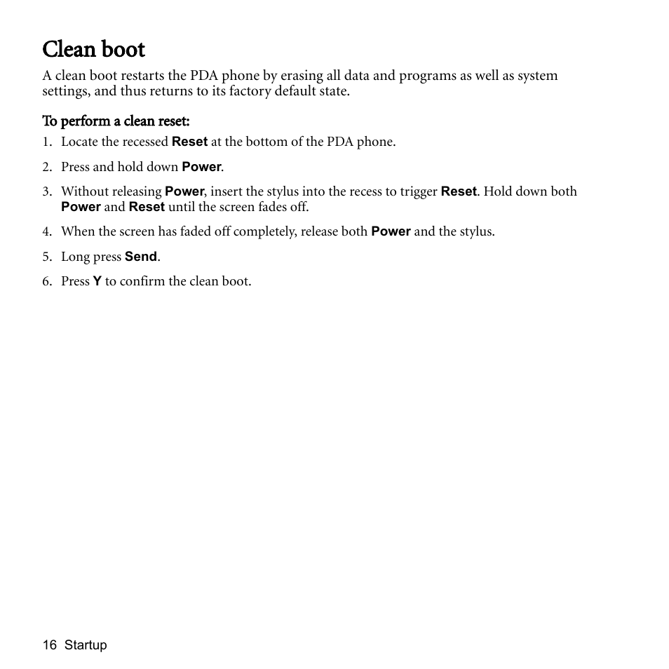 Clean boot | BenQ P51 User Manual | Page 28 / 104