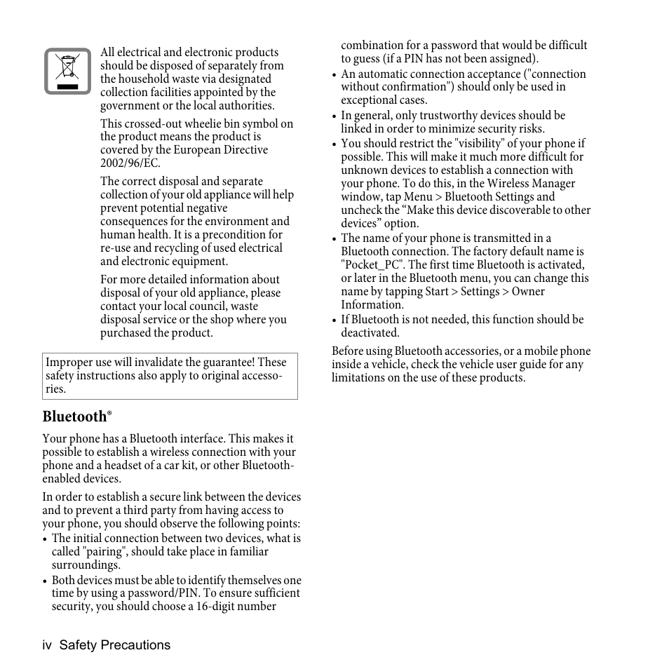 Bluetooth | BenQ P51 User Manual | Page 4 / 104