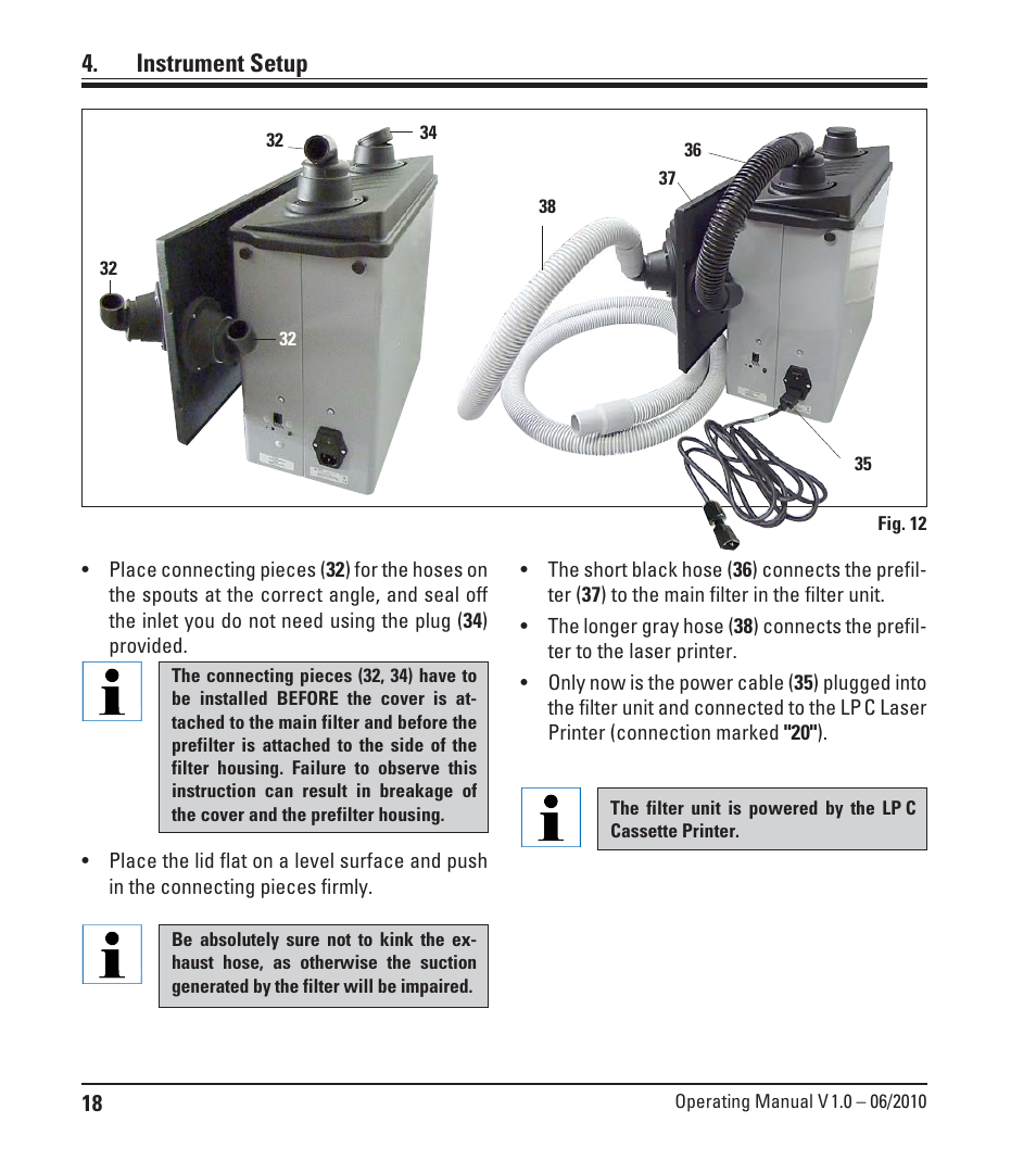 Instrument setup | Leica Biosystems LPC Operating Manual User Manual | Page 18 / 42
