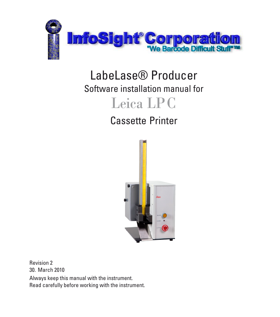 Leica Biosystems LPC Software installation User Manual | 188 pages