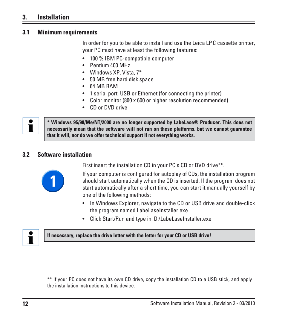 Leica Biosystems LPC Software installation User Manual | Page 12 / 188