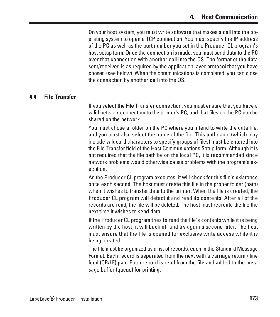 Host communication | Leica Biosystems LPC Software installation User Manual | Page 173 / 188