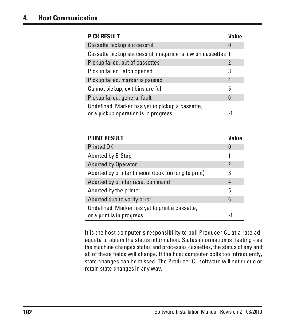Host communication | Leica Biosystems LPC Software installation User Manual | Page 182 / 188