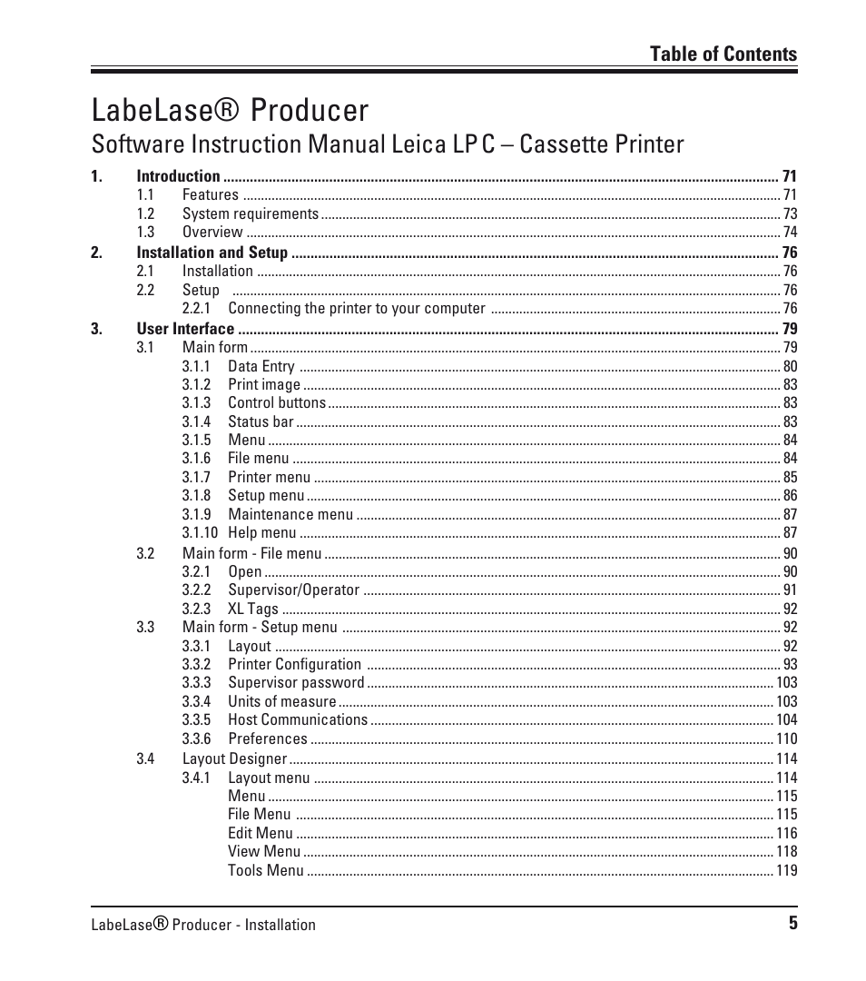 Leica Biosystems LPC Software installation User Manual | Page 5 / 188
