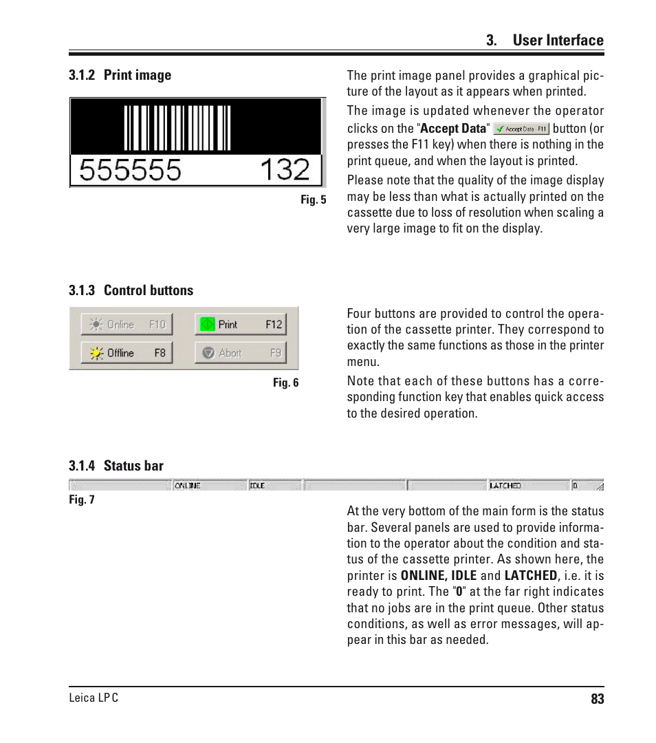 User interface | Leica Biosystems LPC Software installation User Manual | Page 83 / 188