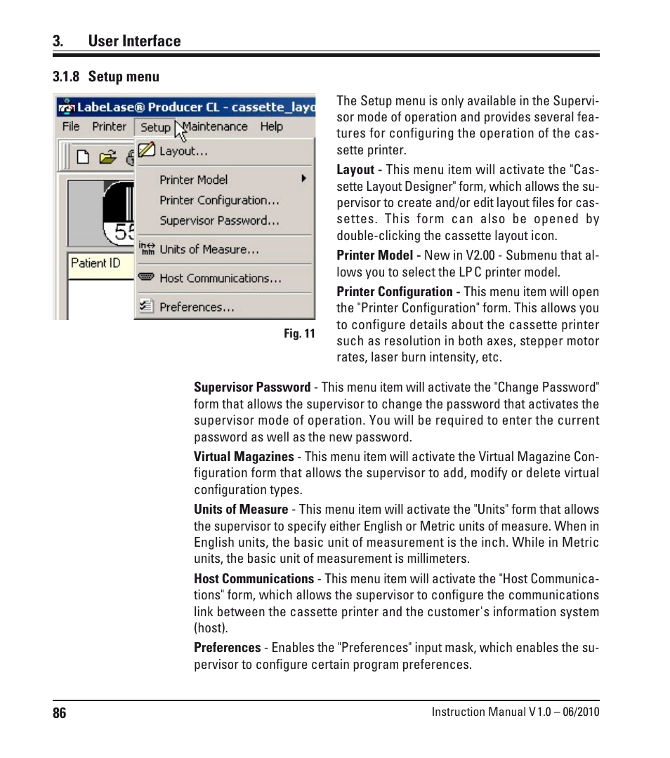 User interface | Leica Biosystems LPC Software installation User Manual | Page 86 / 188