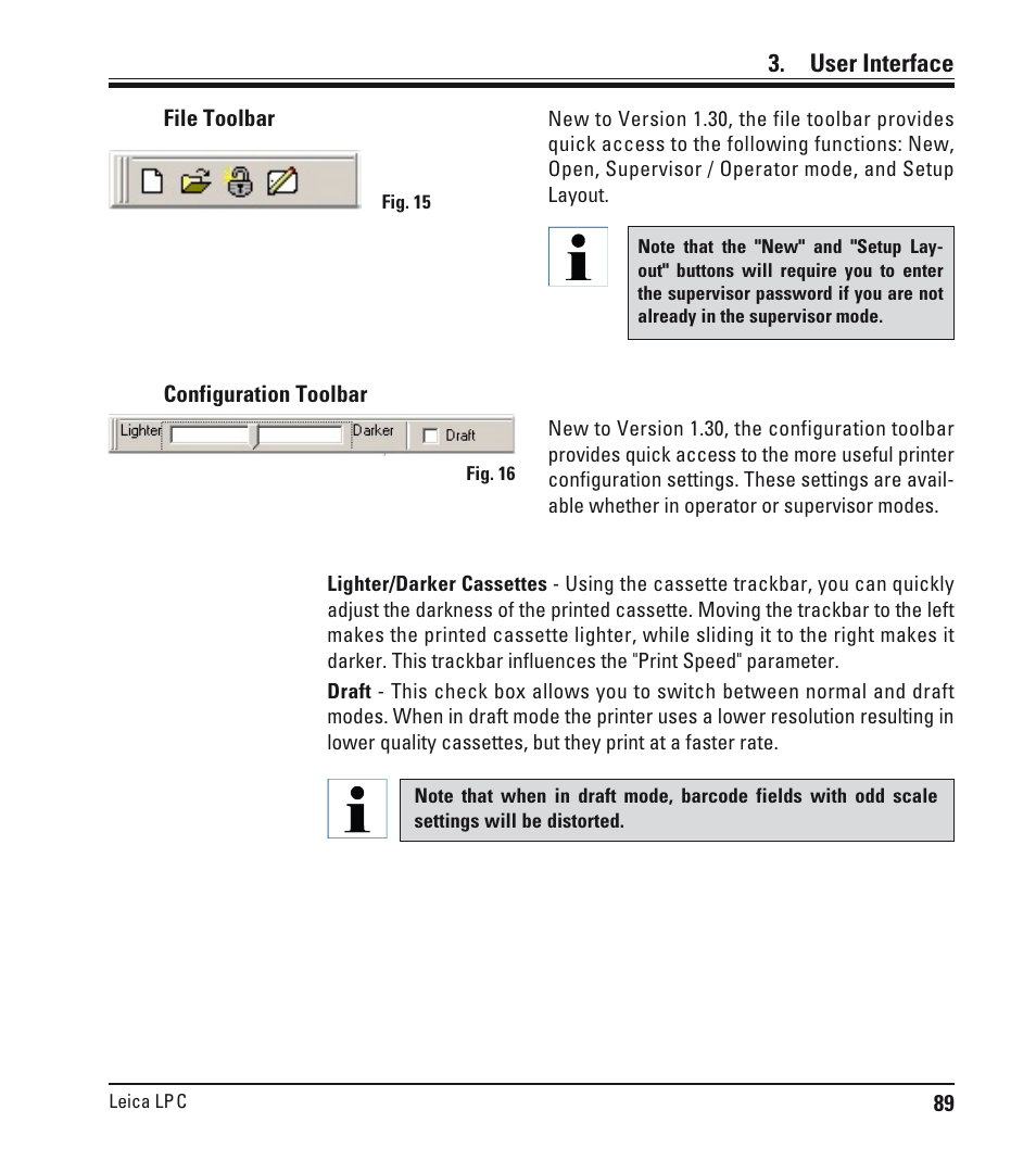 User interface | Leica Biosystems LPC Software installation User Manual | Page 89 / 188